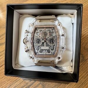 Activa ACW2305-013 Watch Mens OS Tan Transparent Skeleton Chronograph Streetwear